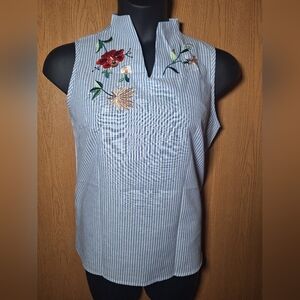 SHEIN Elegant Embroidered Blouse